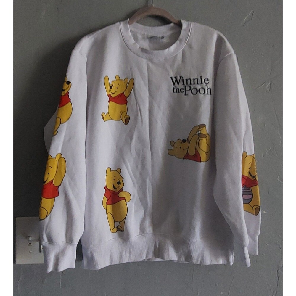 Disney Winnie The Pooh Sweater Women's M,Cotton Polyester, 18 Inch Of Armp To...